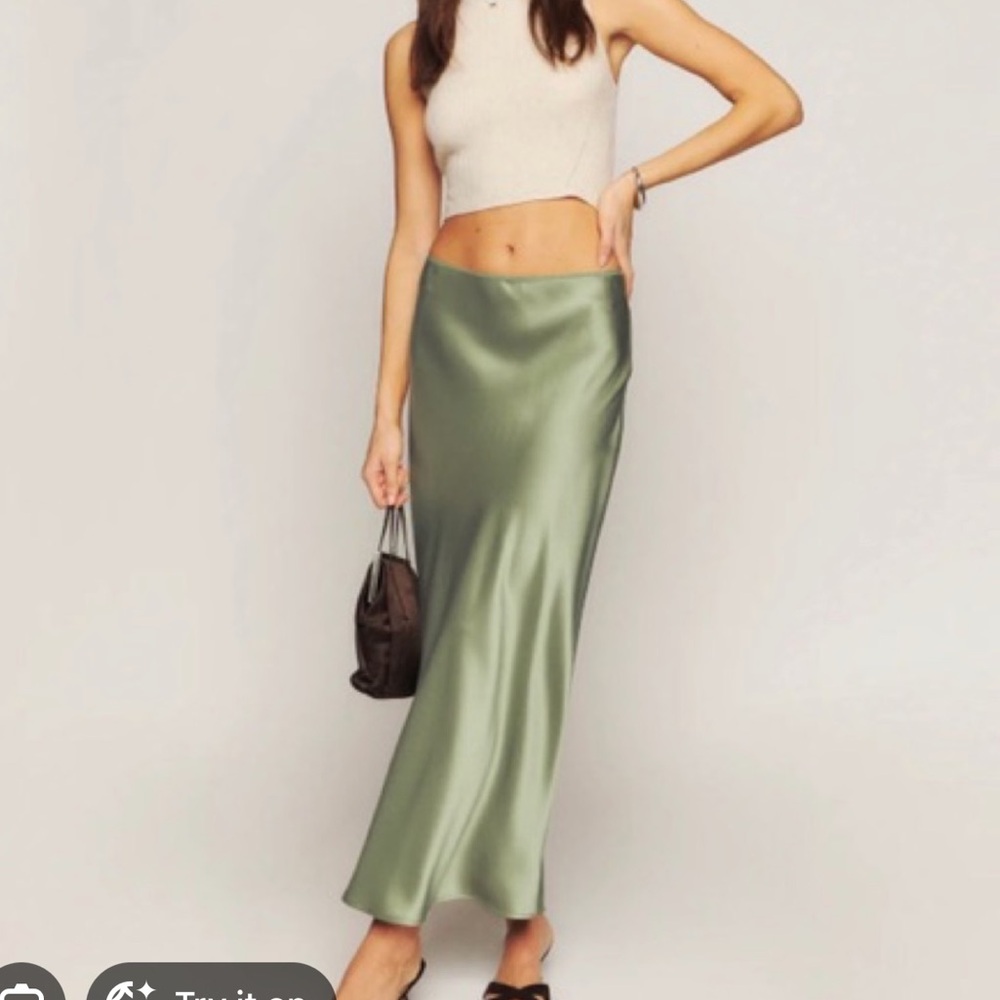 Reformation Layla Silk Skirt